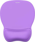 TECKNET Gel Mouse Pad with Wrist Rest, Ergonomic Office Mousepad with Wrist Support - Non-Slip & Smooth Surface Comfortable Desk Accessories Mat for Office, Gaming and Study - Purple