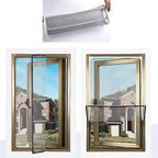 VKX Adjustable DIY Magnetic Window Screen, Fiberglass Mesh, Strong(720GS) Magnetic Strips, White Frames Grey Mesh, Suitable for Various Types of Screen Windows (59"x39")