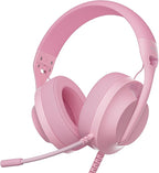 S30 Gaming Headset with Microphone,198g Lightweight Design, Wired Gaming Headphones for Xbox, Xbox Series X|S, PS5, PS4, Switch, PC, Noise Cancelling Mic, Soft Earmuffs (Pink)
