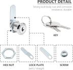 Uenhoy 6 Pack Cam Locks Keyed Alike, 1" (25mm) Cam Lock Set for Drawers Mailbox Tool Box RV, File Cabinet Locks with Keys