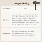 SmallRig SR-RG2 Multifunctional Wireless Shooting Grip, Adjustable Selfie Stick, Remote Control Camera, Compatible with Some Cameras for Nikon/for Canon/for Sony, for Vlogging, Live Streaming-4551