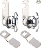 Thumb Operated Offset Cam Lock,Replacement Keyless Compartment Latch, Non-Locking Compartment Lock for RV, Camper, Vehicles, Storage Door Cabinet Mailbox Drawer(Color:L: 19 x 20mm)