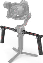 SMALLRIG Dual Handle Handgrip for DJI RS 4 /RS 4 Pro/RS 3 / RS 3 Pro/RS 2 / RSC 2 Gimbal, Gimbal Handle Grip with NATO Rails, Cold Shoe, 1/4"-20 & 3/8"-16 Threaded Holes