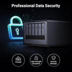 UGREEN NASync DXP6800 Plus 6-Bay Desktop NAS, Intel i3 1215u 6-Core CPU, 8GB DDR5 RAM, 128G SSD, 1X 10GbE and 1X 2.5GbE LAN Port, 2X M.2 NVMe Slots, 4K HDMI, Network Attached Storage (Diskless)