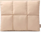Comfyable Puffy Laptop Sleeve 13 Inch 14 Inch, Quilted Puffer Laptop Carrying Case, Pillow Case Compatible with MacBook Air M4 2025 M3 M2 M1, MacBook Pro M4 Pro/Max, Sand