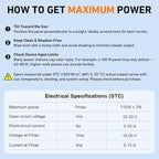DOKIO 100W Portable Foldable Solar Panel Kit (19x26in, 5.3lb), with Separate Controller and Dual USB, Monocrystalline Charger for 12V Batteries & Power Stations, RV Camping Trailer Emergency Backup