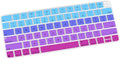 Allinside Silicone Keyboard Cover for iMac Magic Keyboard A2449/A2450, Protective Skin for iMac 24" Wireless Keyboard Released in 2021, US Layout, Ombre Blue Pink