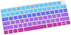 Allinside Silicone Keyboard Cover for iMac Magic Keyboard A2449/A2450, Protective Skin for iMac 24" Wireless Keyboard Released in 2021, US Layout, Ombre Blue Pink