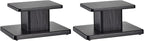 MECCANIXITY Wood Speaker Stands, 2 Pack 5.9 Inch (15cm) Universal Speaker Stand Hollowed Bases Enhanced Audio Listening for Home Theaters Cinema