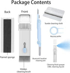 7 in 1 Electronic Cleaner Kit – Keyboard and Laptop Cleaning Kit with Brush for AirPods Pro, Phone, Computer, and Screen, Includes Bonus Flannel Cloth – Blue