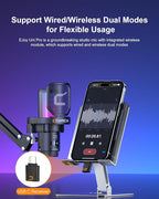 COMICA Ejoy Uni PRO(A) USB Wireless Microphone with Noise Cancellation, RGB Lights, Monitoring, Muting, Boom Arm Mic for Computer, PS5, PS4, Streaming, Podcast, Chat, Twitch, Discord