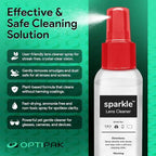 Sparkle Anti-Reflective Lens Cleaner Spray kit | (1) 2oz Glasses Cleaner Spray + (1) Microfiber Cloth for Eyeglasses, Sunglasses, Lenses, Screens and Camera Cleaning Kit (2 Piece Set)