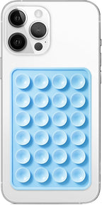 Silicone Suction Phone Case Mount, Non Slip Sticky Phone Grip for Cellphone, Silicon Adhesive Suction Cup Phone Mount, Strong Grip Holder for Selfies and Videos (Baby Blue)