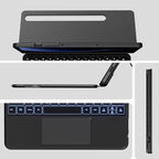 nimin Detachable Keyboard Cases for 12.4-inch Samsung Galaxy Tab S7+/S8+/S7FE, Built-in S Pen Holder, Trackpad, 7-Color Backlit, Shortcut Keys, Infinite Viewing Angles Stand, Auto Sleep/Wake