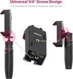 ULANZI ST-29 Phone Tripod Mount, Universal 2-in-1 Tablet Smartphone Holder Adapter with Cold Shoe Mount, 2.6"-8.8" Extend Clip Clamp Compatible with iPad, iPhone, Samsung Galaxy and More