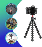 JOBY GorillaPod 3K Kit, Compact Stand 3K and Ballhead for Compact Cameras, Tripod Kit, Travel Tripod for Cameras, Holds Devices up to 6.6lbs, JB91507, Made in Italy, Black/Charcoal