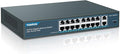 YuanLey 16 Port Gigabit PoE Switch with 2 Gigabit Uplink, 16 PoE+ Port 1000Mbps, 250W 802.3af/at, Metal Desktop/Rackmount, Unmanaged Plug and Play Network Switch