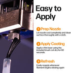 Slice Engineering Plastic Repellent Paint Repels Plastic & Prevents Buildup on the Nozzle | Get Enhanced Print Quality | Hassle-Free Application | Water-Based PTFE Nanosuspension (3 mL - 1 Pack)