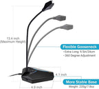 USB Computer Microphone, Plug &Play Desktop Omnidirectional Condenser PC Laptop Mic, Mute Button with LED Indicator, Compatible with Windows/Mac, Ideal for YouTube, Skype, Recording, Games(1.8m /6ft)