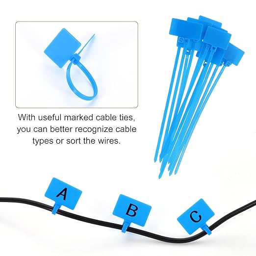 uxcell 4Pcs Cable Cord Grommet, 1"(25mm) Rubber Desk Grommets Wire Pass Through Hole Cover with Marked Cable Ties for Home Office Cable Wire Protection, Black