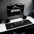DELTAHUB - Minimalistic Felt Desk Protective Pad, Anti-Fray, Anti-Slip, Easy to Clean, Easy Glide, Long Lasting, Sleek Design, Comfortable, Resistant, Desk Mat, PC, Mac, Laptop - Large (18x32inch)