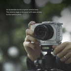 Tilta Full Camera Cage for ZV-E1 Lightweight Kit | Includes Full Cage, Top Handle, 1/4"-20" to NATO Adapter | Cold Shoe, NATO Rail, M3 and 1/4"-20 Threads Mounts | Silver
