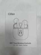 Wireless Earbuds, Bluetooth 5.4 Headphones with 3D Bass Stereo, 40H Ultralight in-Ear Buds, Bluetooth Earbuds with 4 ENC Noise Cancelling Mic, USB-C, IP7 Waterproof Earphones for Android iOS, Sillver