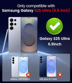 Magnetic for Samsung Galaxy S25 Ultra Case [Compatible with MagSafe][Built-in Camera Lens Protector] Slim Soft Silicone Bumper Shockproof Metallic Luster Phone Shell (Rose Gold)