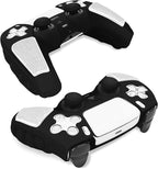 SIKEMAY Anti-Slip PS5 Controller Skin, Soft Thicken Non-Slip Studded Silicone Gel Grip Protective Cover Case for PlayStation 5 Controller Grip, 2 Pack with 8 x Thumb Grip Caps