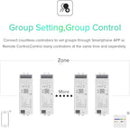 BTF-LIGHTING 5in1 WB5 2.4GHz Tuya WiFi PWM LED Controller Compatible with Alexa/Google Home/Smart Life/Tuya Smart APP Control for Dimming CCT RGB RGBW RGBCCT LED Strip Work with WR01RF WR02RF etc