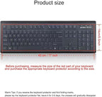Ultra Thin Desktop PC Silicone Clear Keyboard Cover Skin Protector for 104/107 Keys Standard Desktop Keyboard, Waterproof, Dustproof, Reusable