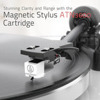 Turntables Record Player for Vinyl with Wireless Output Connectivity Belt-Drive 33 45 RPM Speed Phono Line USB Digital to PC Recording MM Audio Cartridge Stylus Adjustable Counterweight Piano White