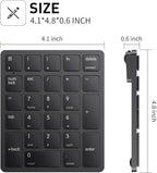 havit Bluetooth Number Pad Wireless Numeric Keypad Numpad 26 Keys Portable Mini Financial Accounting Rechargeable Numeric Pad for Windows Laptop Desktop, PC, Notebook (Black)
