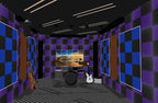 96 Pack Black/purple 12 "X 12 "X1" Acoustic Panels Studio Soundproofing Foam Wedge Tiles,