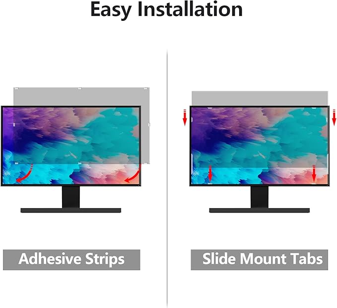 Computer Privacy Screen Protector 23.8 Inch with Hp Dell Acer Asus LG and More, Removable Security Shield Filter for 16:9 Aspect Ratio Monitor Like ViewSonic Sceptre(23.8" Diagonal 16:9 1 Pack)