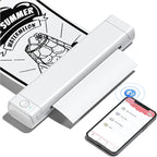 Phomemo M08F Portable Printers Wireless for Travel, Thermal Printer Support 8.5" X 11" US Letter Thermal Paper, Bluetooth Inkless Printer Compatible with iOS, Android, Laptop for Travel, Office, Home