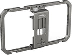 SmallRig Universal Smartphone Video Rig for iPhone 16 15 14 for Samsung, Filmmaking Vlogging Rig Aluminium Alloy Phone Video Cage Grip with Cold Shoe Mount for Videomaker Videographer