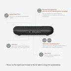 NUROUM A15 Conference Speaker and Microphone, Portable Bluetooth Wireless Speakerphone, 360° Noise Cancelling Voice Pickup, Daisy Chian for Calls/Computer/PC/Laptop via Bluetooth/Dongle/USB-A/C Grey