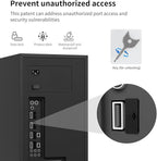 100PCS USB Metal Port Lock Blocker with 10 Keys - Secure USB-A Port Protector for PC/Laptop, Anti-Theft Data Security Lock, Dust & Moisture Proof Cover, Removable Type-A Connector Black
