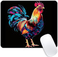 Square Mouse Pad Colorful Rooster-1,Gaming Mouse Pads for Desk,Soft Computer Waterproof Non-Slip Mouse Mat