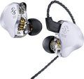 CCZ Solo Silver In Ear Monitor Wired IEM Headphone, DC02 Dual Magnetic Circuit DD HIFI Earphones, Professional Hifi Earphone, Stereo Sound Earbuds, With MIC