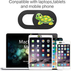 3 Pack Laptop Web Camera Cover Ultra Thin (0.027in) Webcam Cover Slide Turtle Printed for Laptop,Desktop,PC,Macboook,iMac,Computer,Smartphone