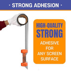 HA SHI Screen Repair Kit for Windows or Doors (2" x 6.5FT, Grey) 3-Layer Strong Adhesive Tape, Made in Korea, Ease-Installation Fiberglass Covering Mesh