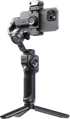 Hohem iSteady M7 Gimbal Stabilizer for Smartphone, 3-Axis Phone Gimbal, Gimbal Stabilizer for iPhone & Android, AI Tracking Sensor with Fill Light, 1.4" Detachable Touchscreen Remote Control