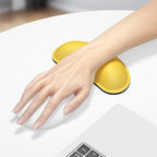 Dapesuom Mouse Wrist Rest, Ergonomic Memory Foam Mouse Wrist for Computer Desk Mats Support, Hand Rest Pad Cushion for Gaming, Office, Laptop, Men, Women, Pain Relief & Easy Typing, Apricot Yellow