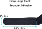 Extra Large 4 Pack 2 x 60 Inches Hook and Loop Strap, Reusable Fastening Cable Tie Down Straps by Wisdompro - Reusable, Durable Functional Cinch Cable Straps for Your Home, Office, Workspace