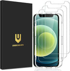 UNBREAKcable 3-Pack Screen Protector for iPhone 12 mini, Double Shatterproof Tempered Glass [Easy Installation] [9H Hardness] [99.99% HD Clear] [Case Friendly] for iPhone 5.4 inch