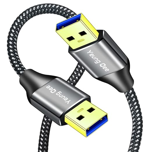 USB 3.0 A to A Male Cable 20 ft,Super Speed Type A Male to Male Cable USB 3.0 Double End USB Cord for Hard Disk, Cameras,Laptop Cooler, DVD Player and More (20FT/6M)