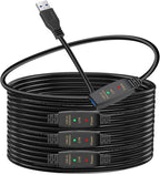 LDKCOK Active USB 3.0 Extension Cable 75ft– Male to Female Extender Cord, USB Extension Cable for USB Flash Drive, Card Reader, Hard Drive, Keyboard, PlayStation, Xbox, VR, Printer, Camera, Laptop