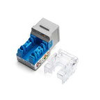 trueCABLE Cat6A Keystone Jack, Unshielded (UTP), 90 Degree Punch-Down, PoE++ (4PPoE), UL Listed, ETL Verified, ANSI/TIA Certified, Modular RJ45 Female, Gray, 12 Pack
